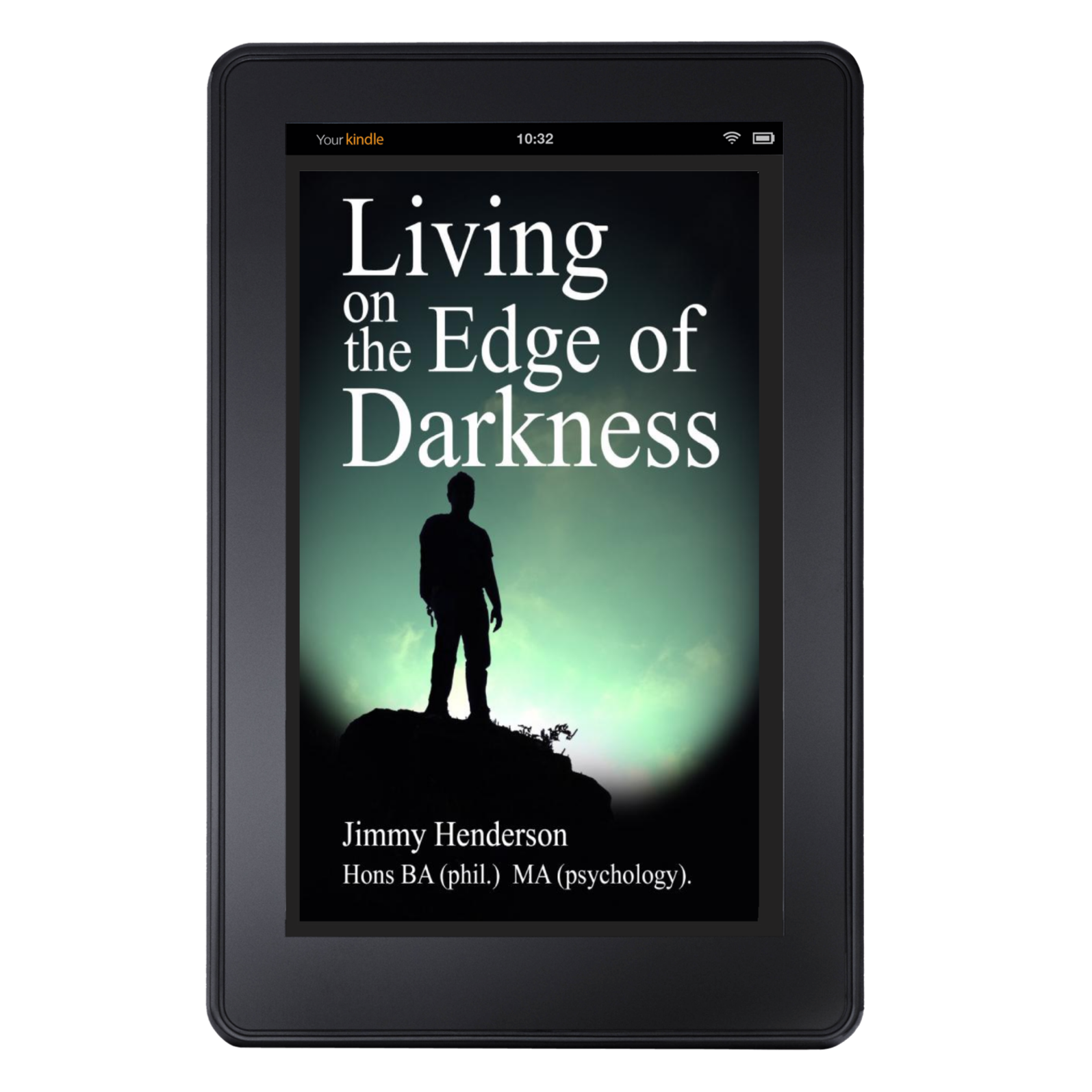 livign on the edge of darkness cover mockup